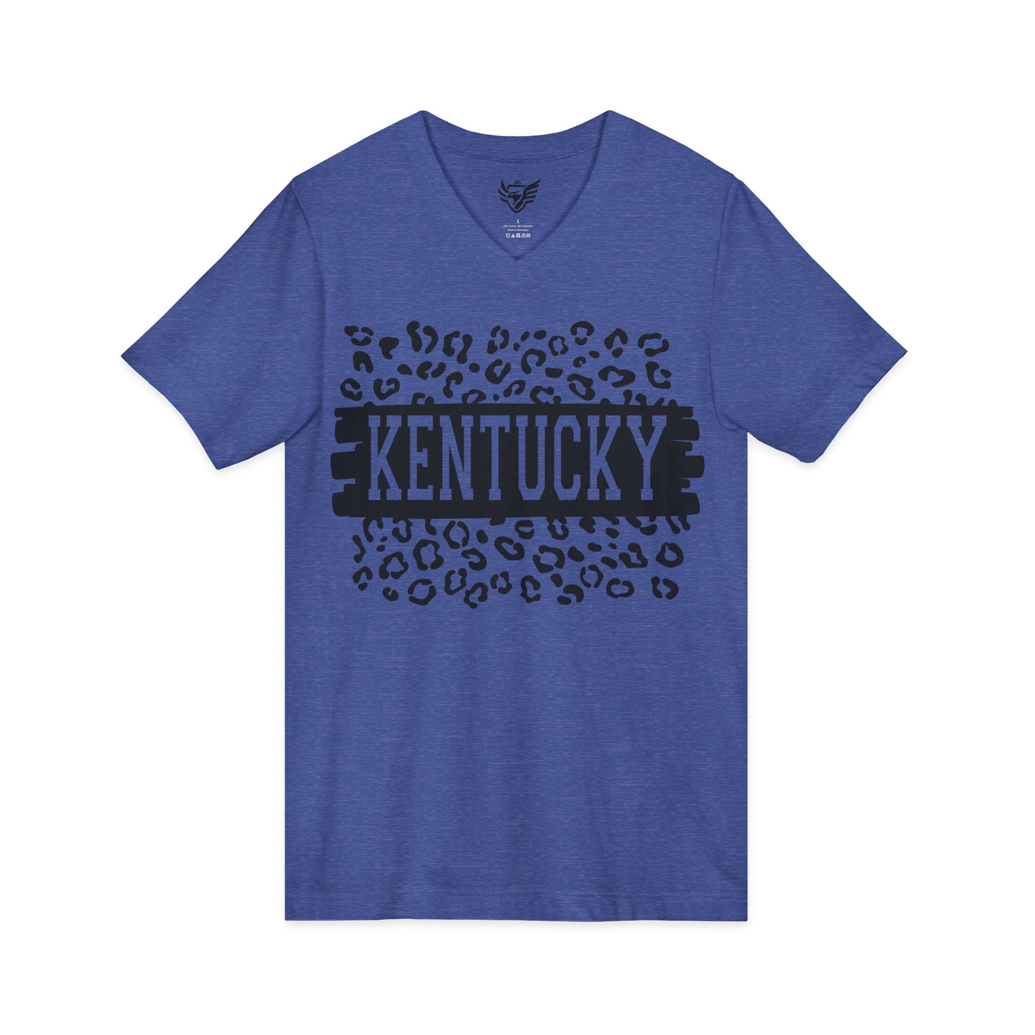 KY Leopard Jersey Short Sleeve V-Neck Tee