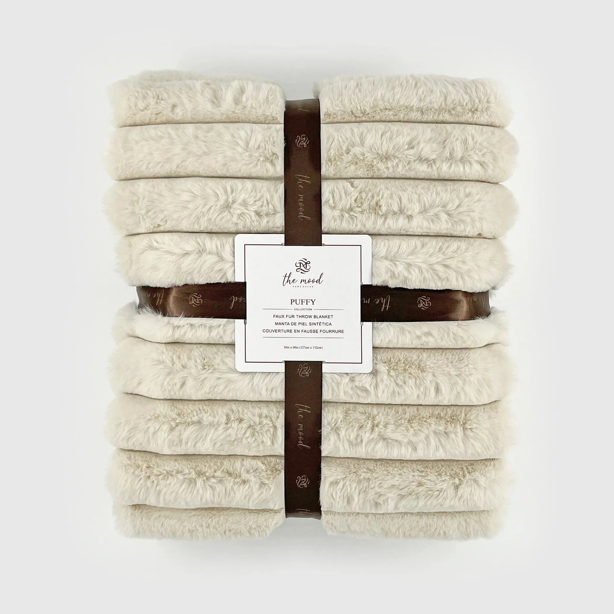 PUFFY FAUX FUR THROW