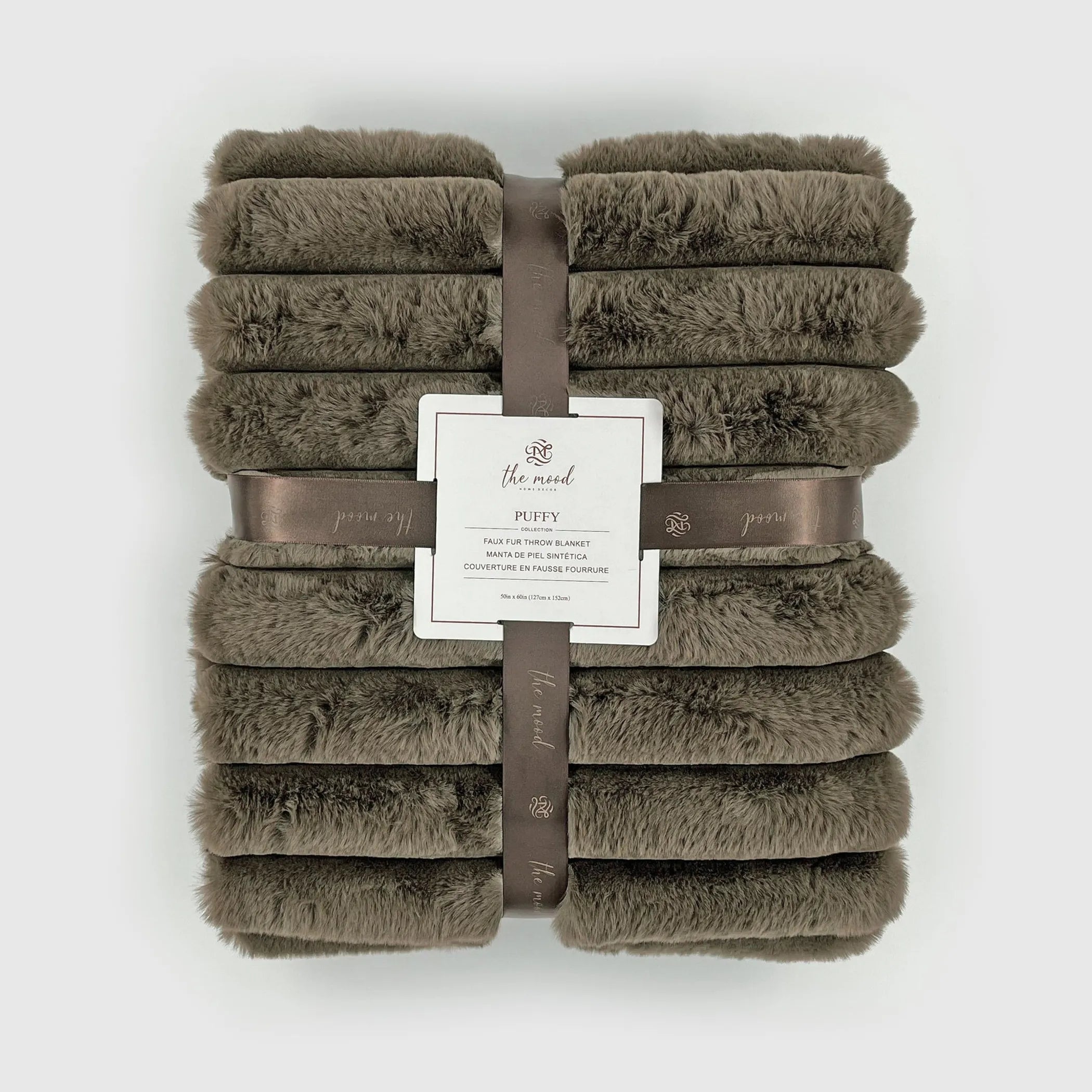 PUFFY FAUX FUR THROW