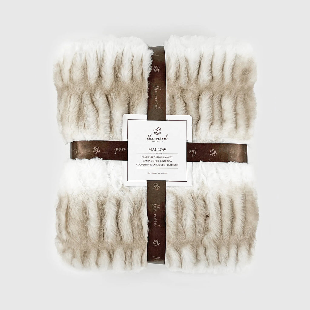 MALLOW FAUX FUR THROW