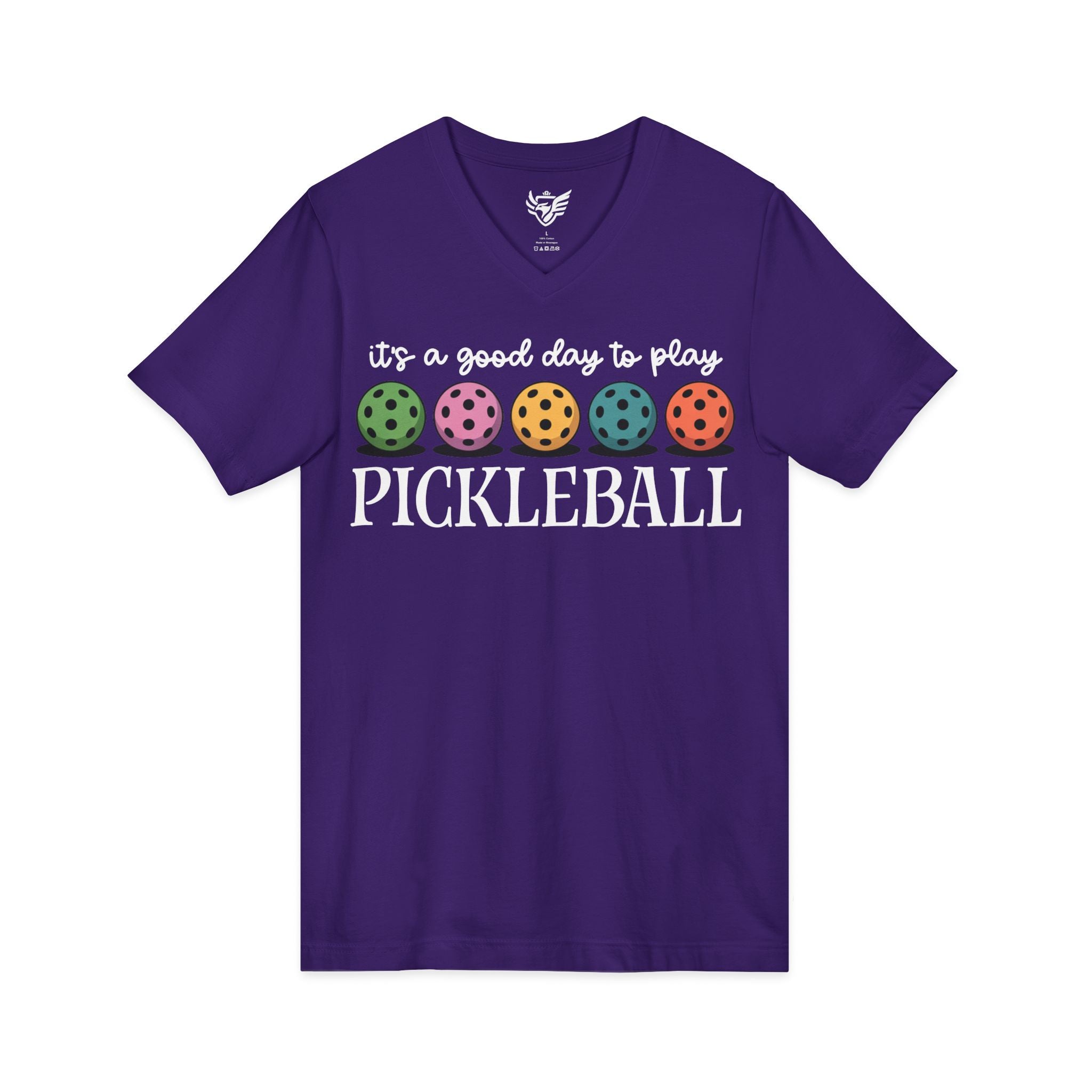 Good Day Pickleball Jersey Short Sleeve V-Neck Tee