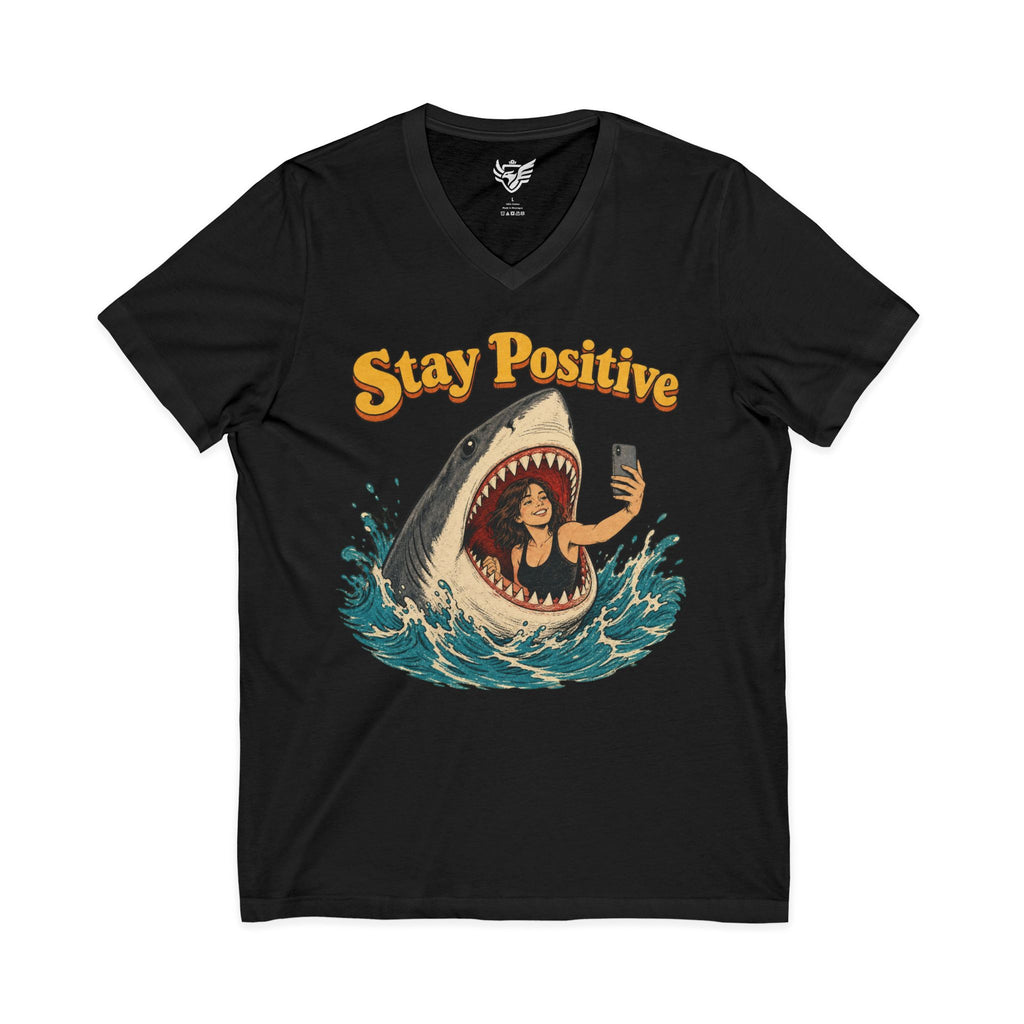 Stay Positive Jersey Short Sleeve V-Neck Tee