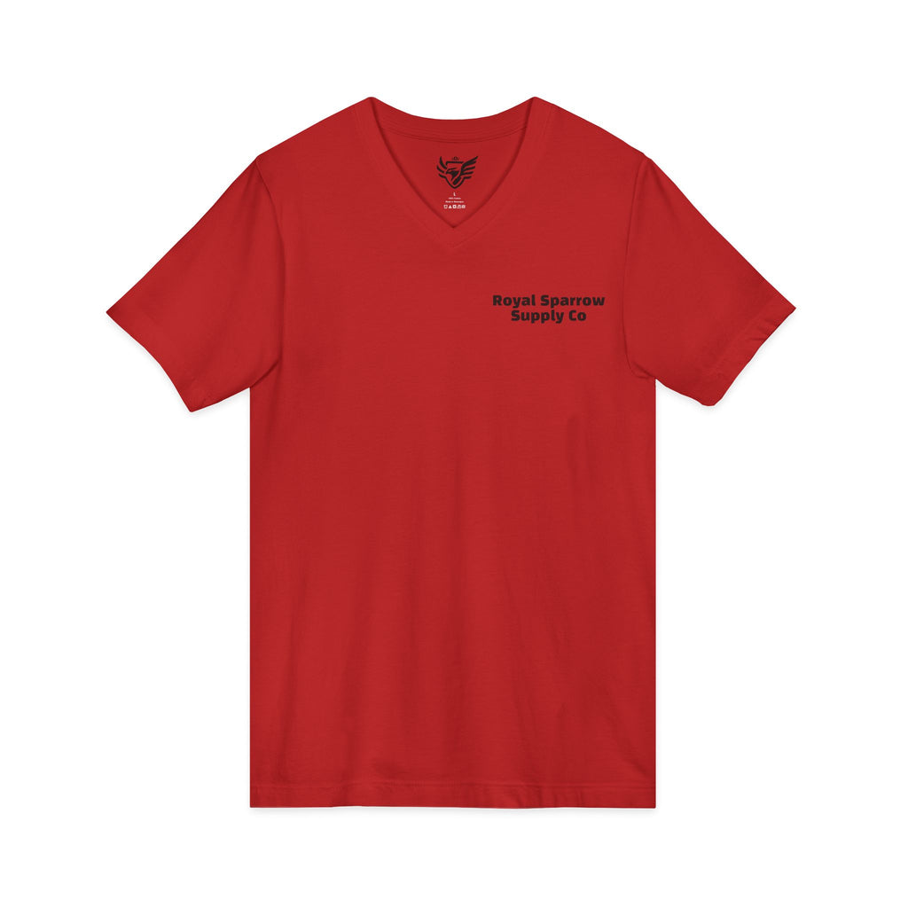 Royal Sparrow Jersey Short Sleeve V-Neck Tee