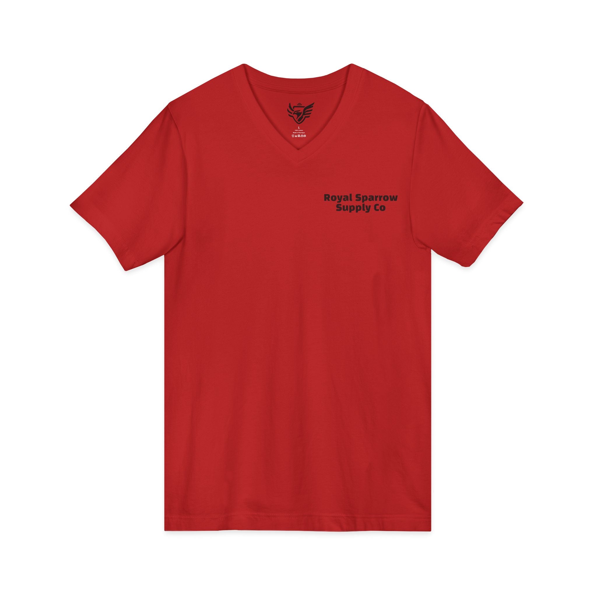 Royal Sparrow Jersey Short Sleeve V-Neck Tee
