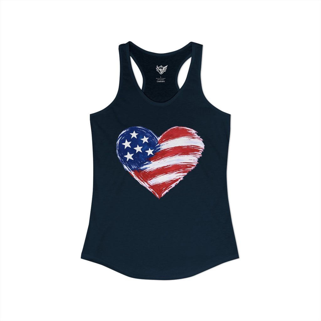 Heart Flag Ideal Racerback Tank