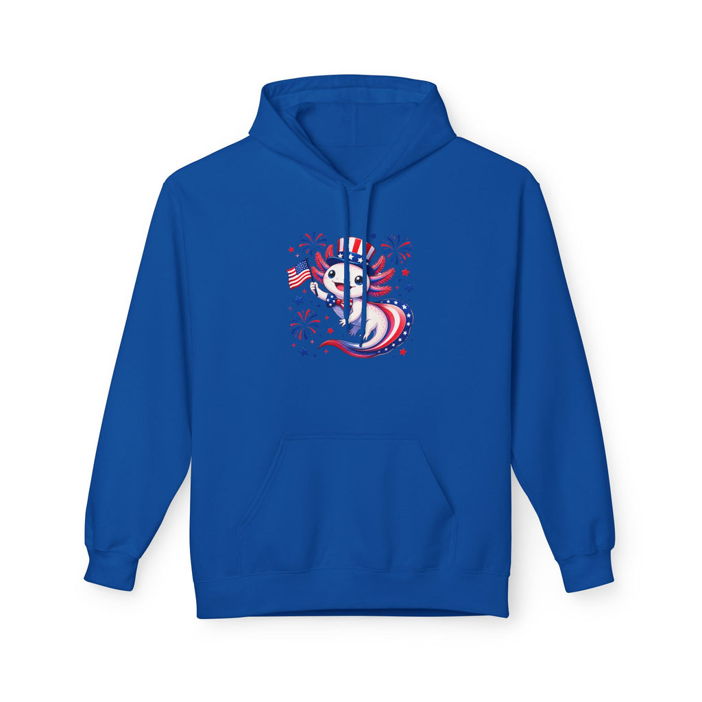 Patriotic Axolotl Midweight Softstyle Fleece Hoodie