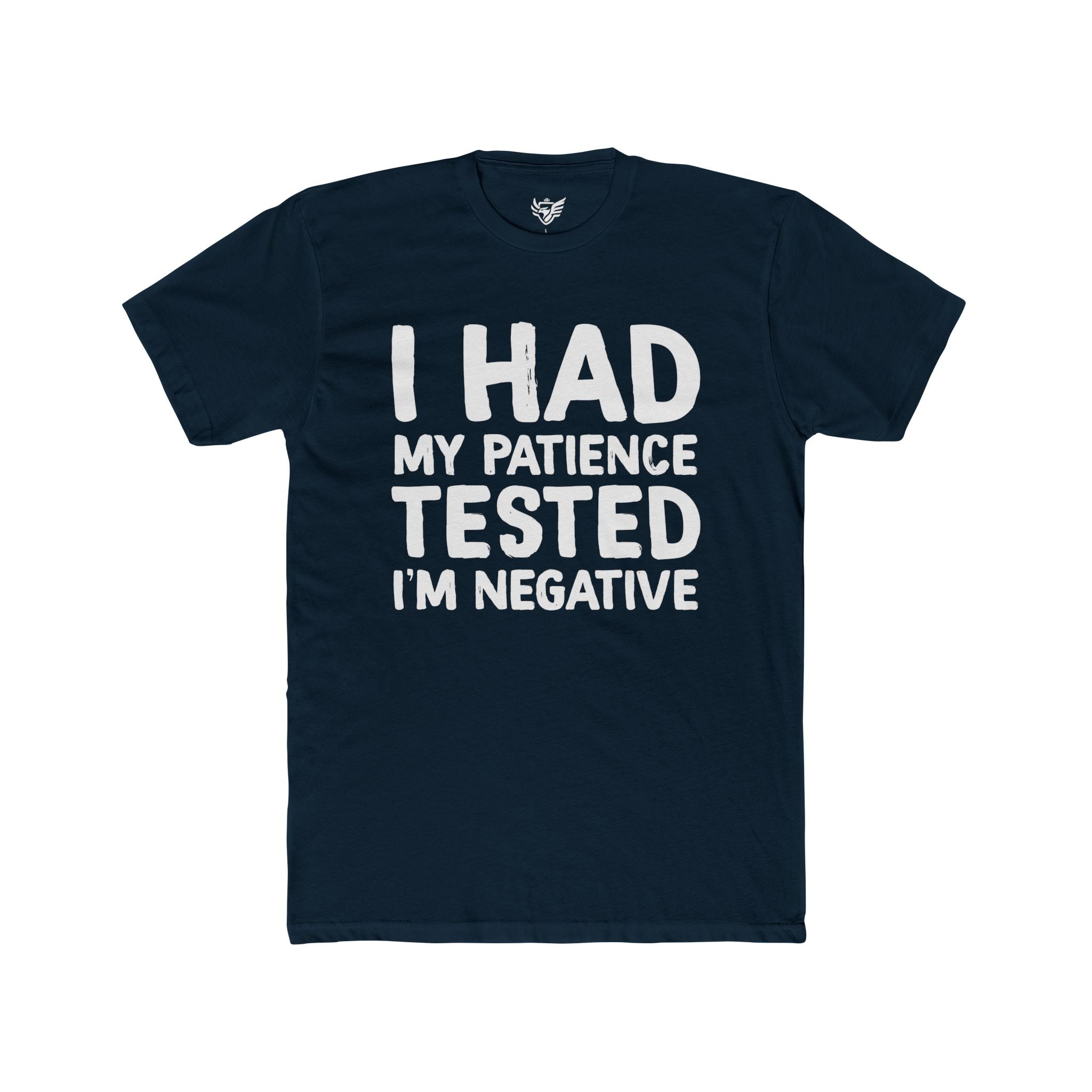 Negative For Patience Cotton Crew Tee