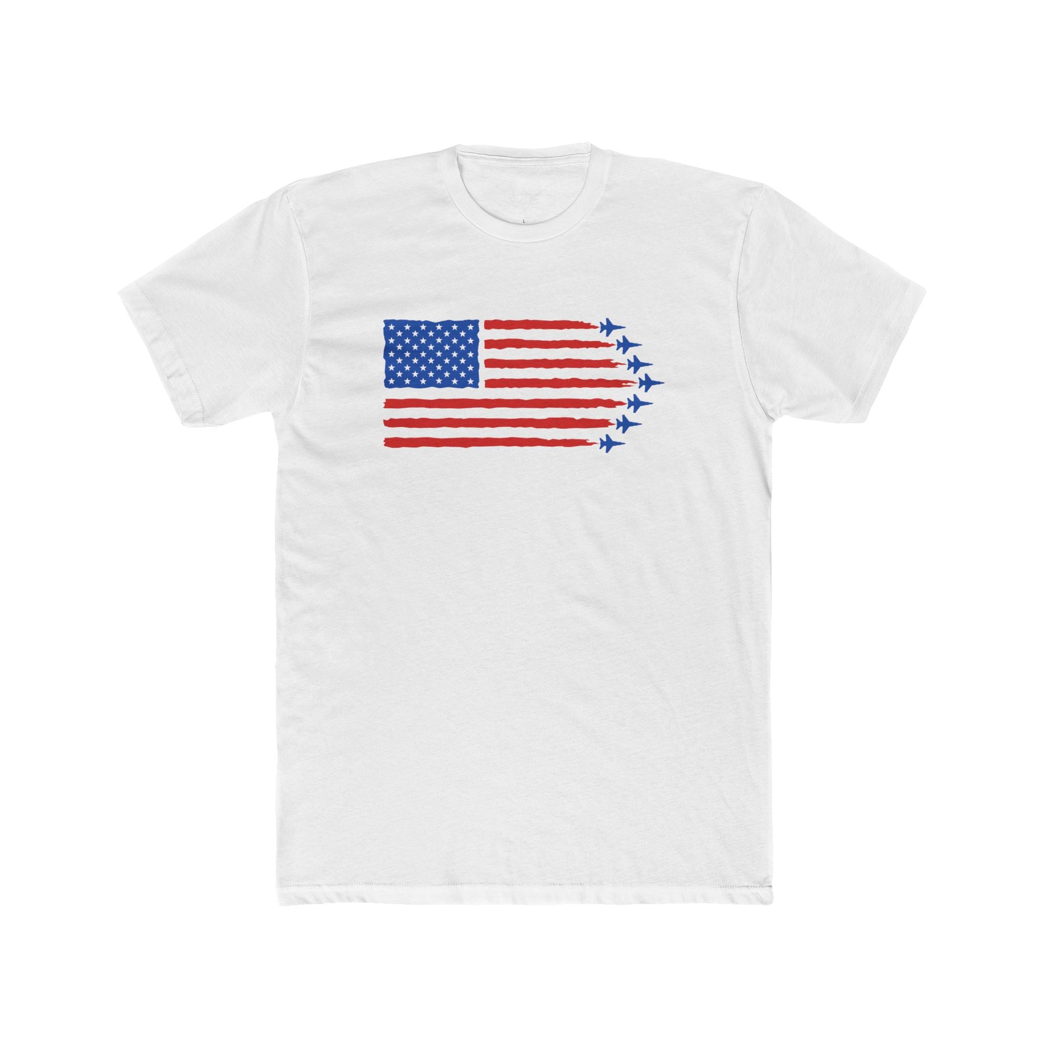 USA Jet Flag Cotton Crew Tee