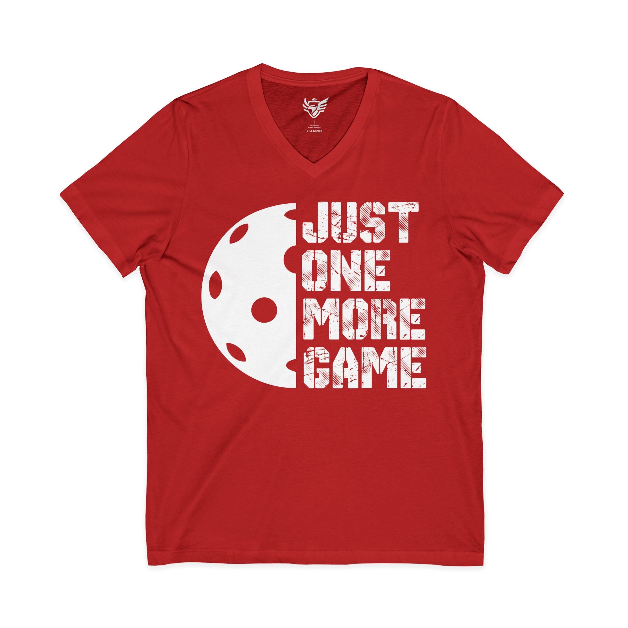 Just One More Game Jersey Short Sleeve V-Neck Tee