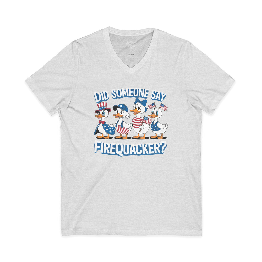 Firequackers Jersey Short Sleeve V-Neck Tee