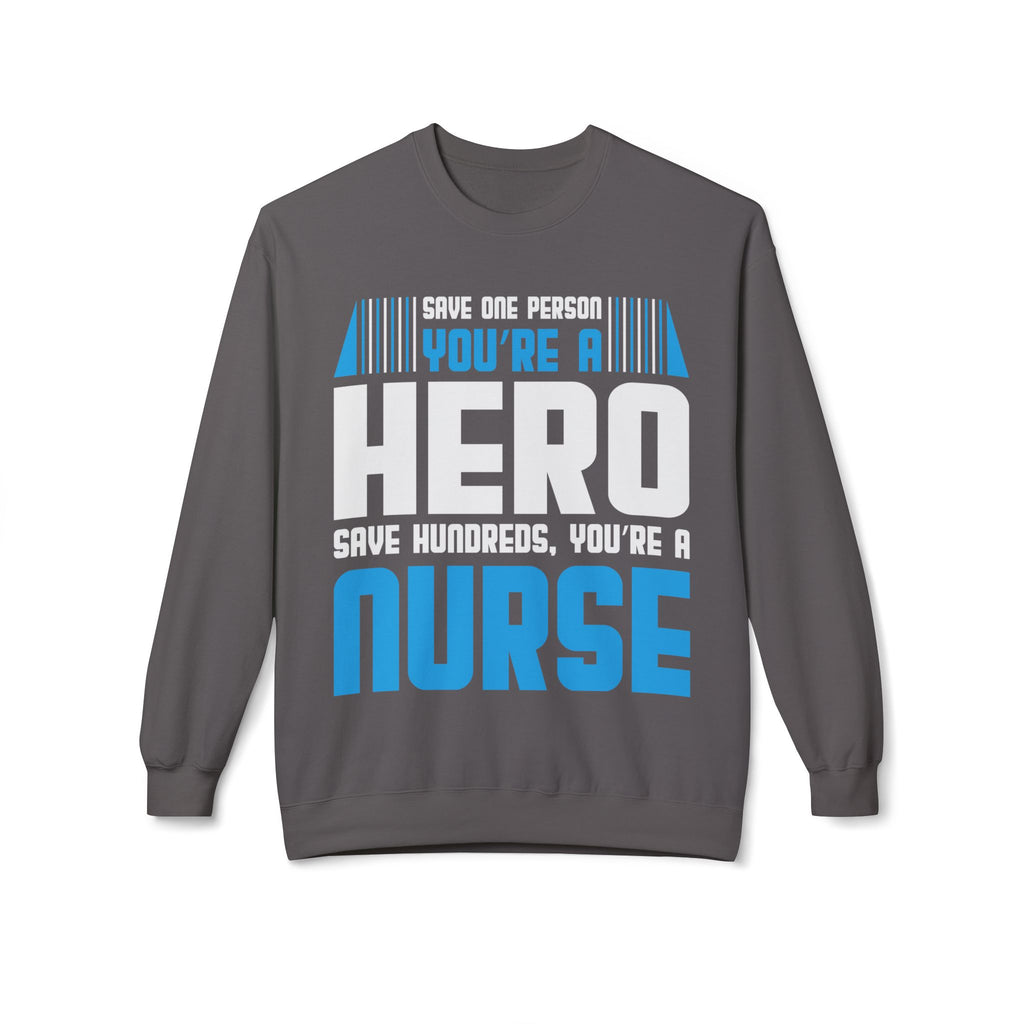 Nurses Are Heros Midweight Softstyle Fleece Crewneck Sweatshirt