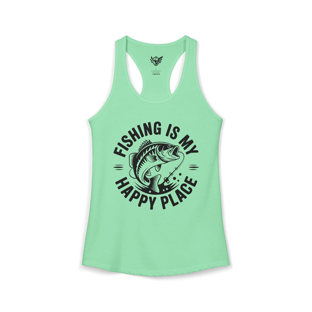Fishing Is My Happy Place Ideal Racerback Tank