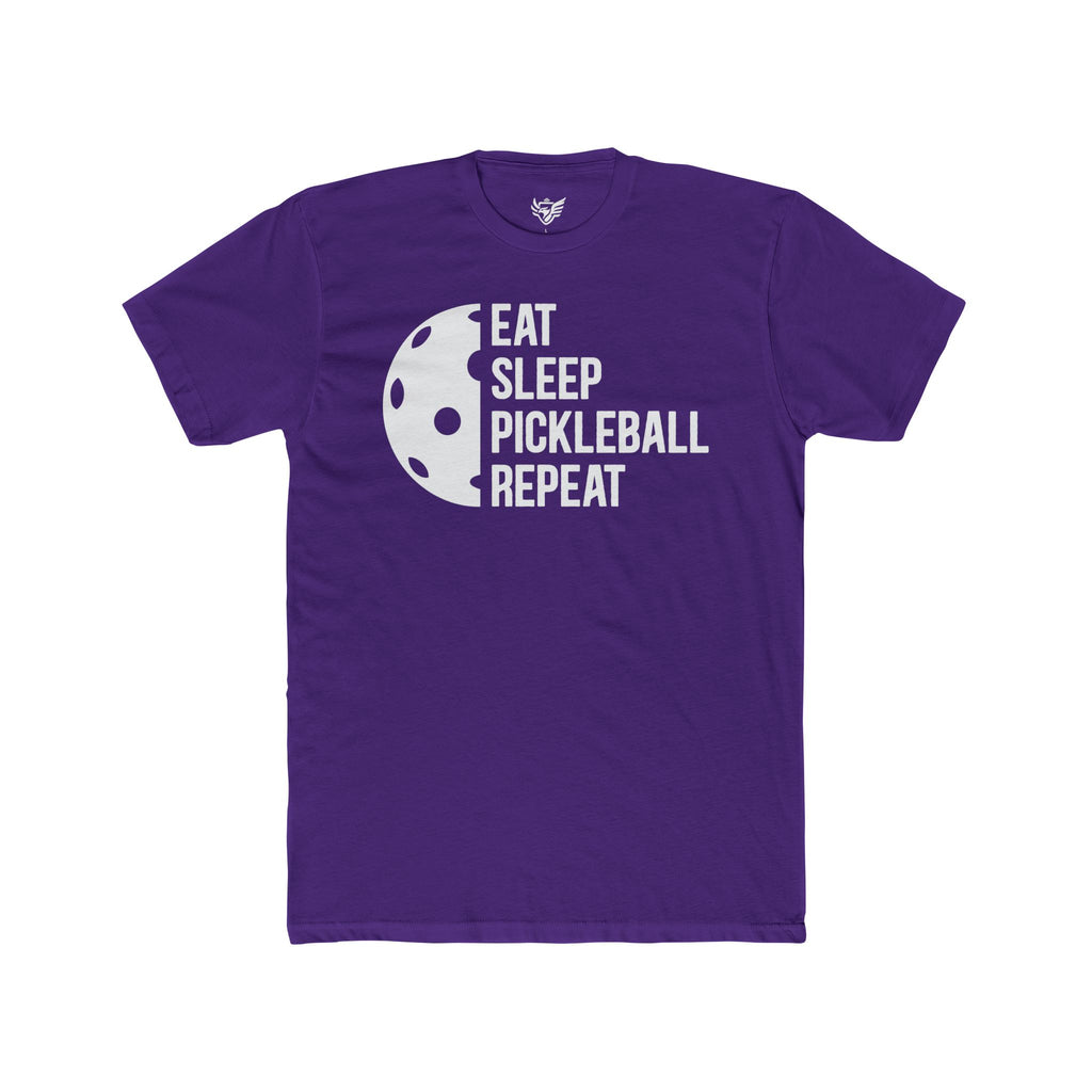 Eat Sleep Pickleball Repeat Cotton Crew Tee