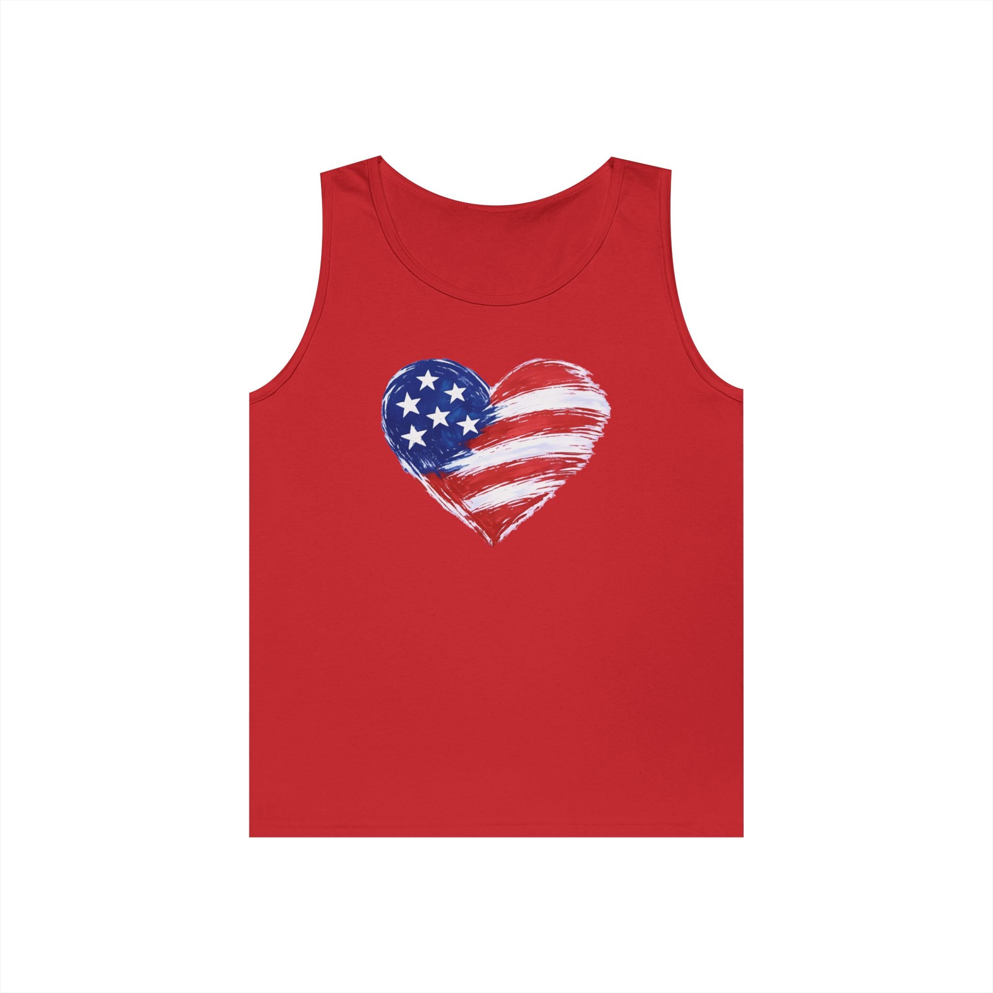Heart Flag Heavy Cotton Tank Top