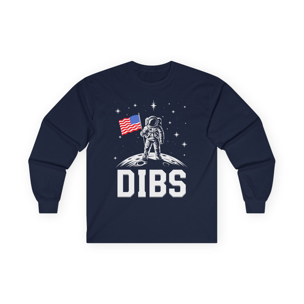 DIBS on the Moon Cotton Long Sleeve Tee