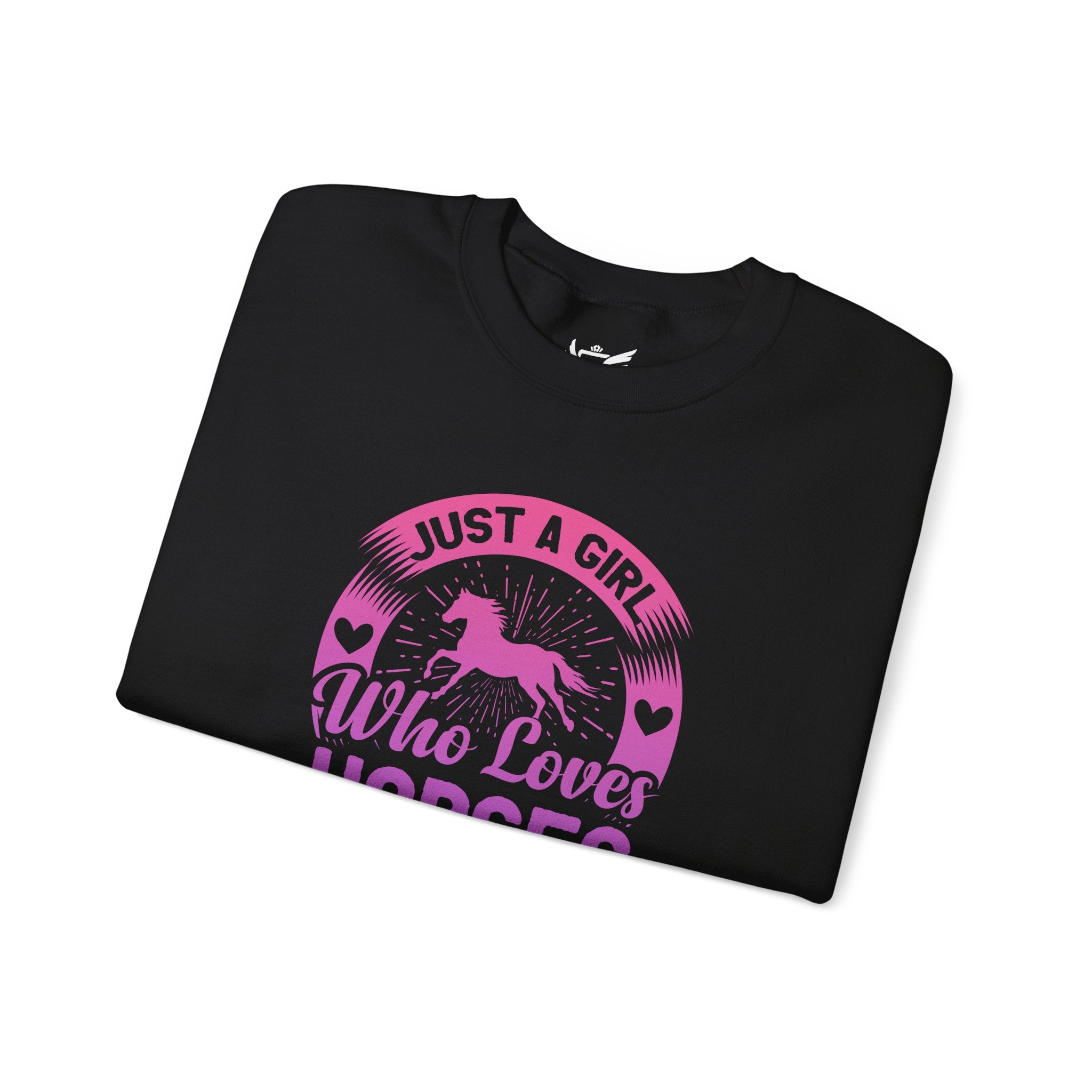 Just a Girl Who Loves Horses Heavy Blend™ Crewneck Sweatshirt