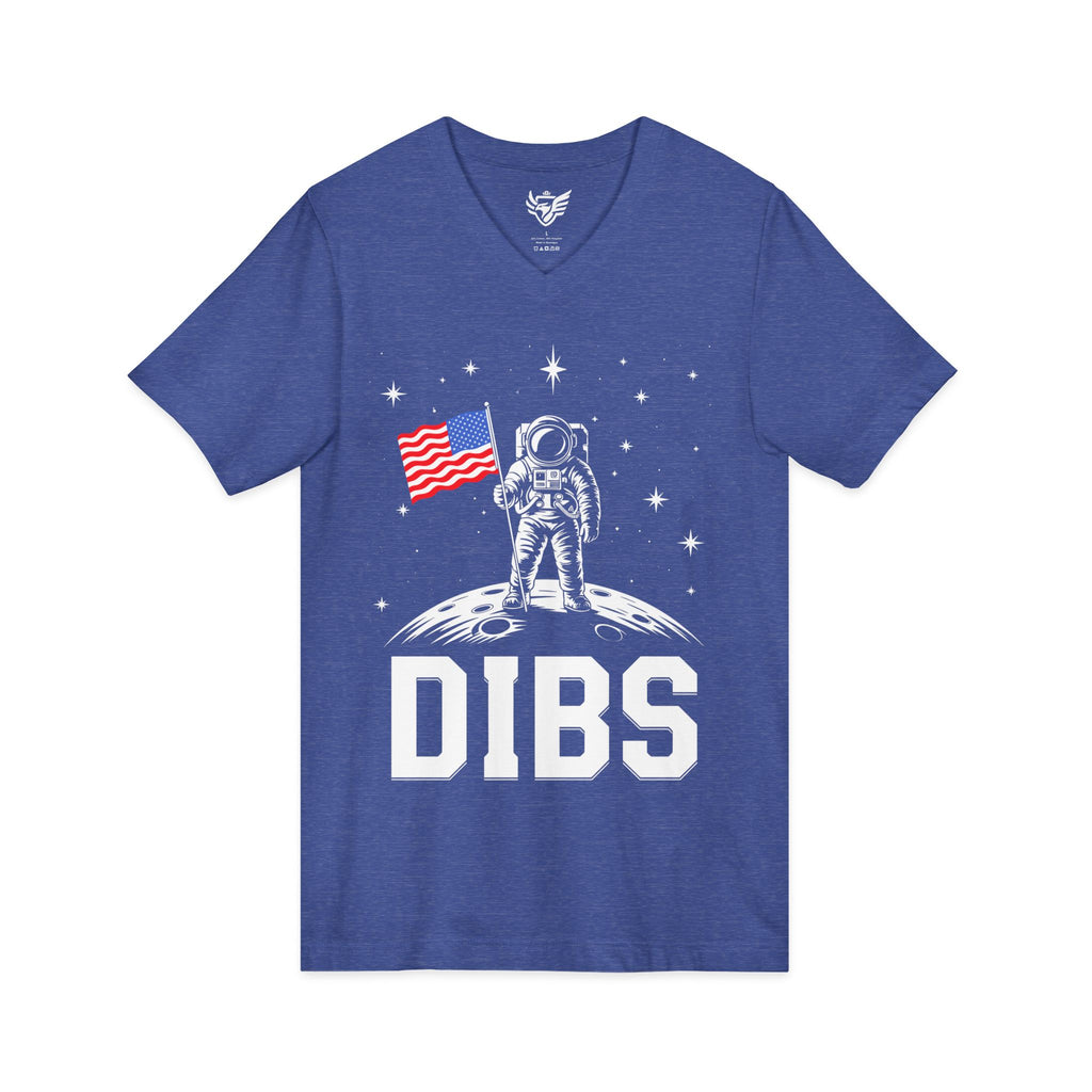 DIBS on the Moon Jersey Short Sleeve V-Neck Tee