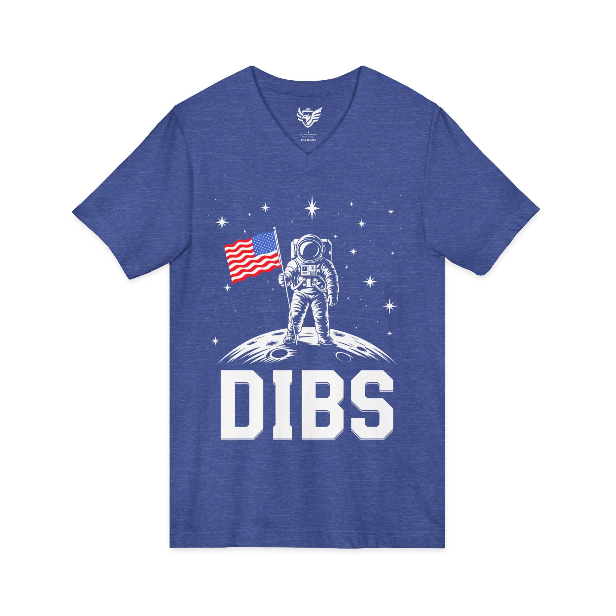DIBS on the Moon Jersey Short Sleeve V-Neck Tee