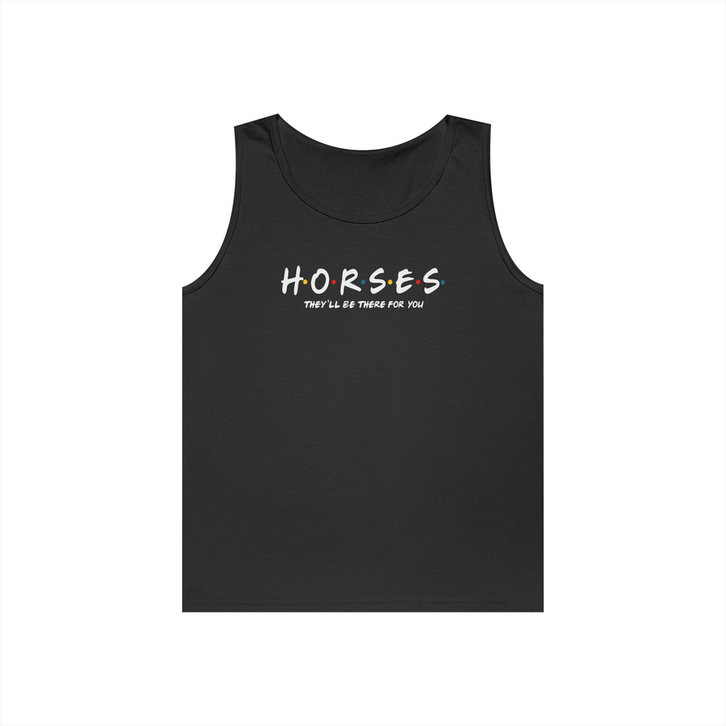 Horses, Friends Theme Heavy Cotton Tank Top