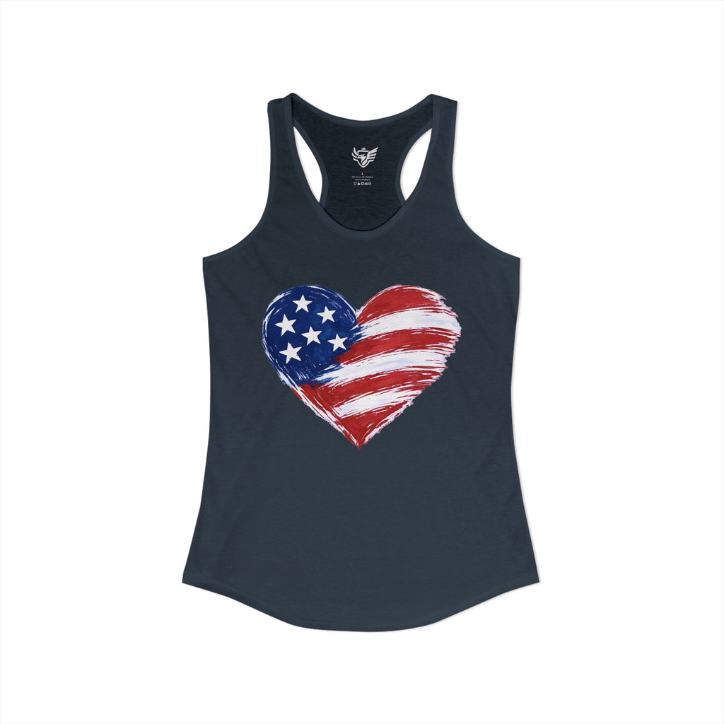 Heart Flag Ideal Racerback Tank
