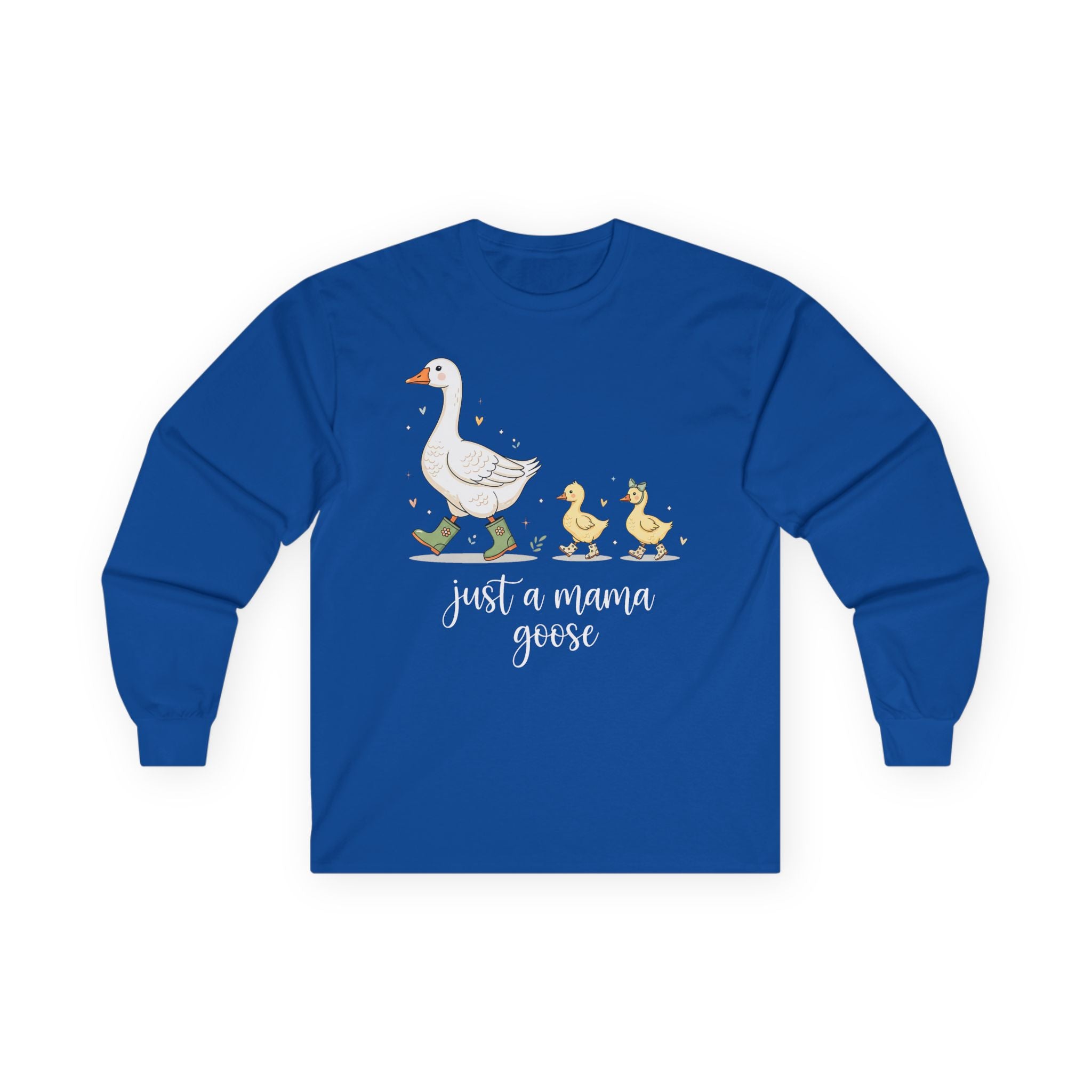 Just A Momma Goose Cotton Long Sleeve Tee
