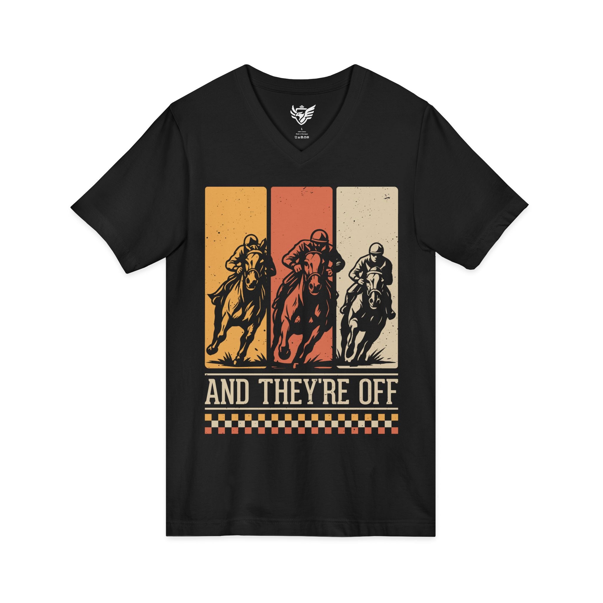 Racing Jersey Short Sleeve V-Neck Tee