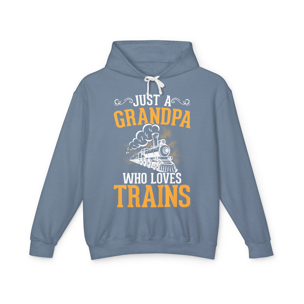Train Lover Grandpa Lightweight Hooded Sweatshirt