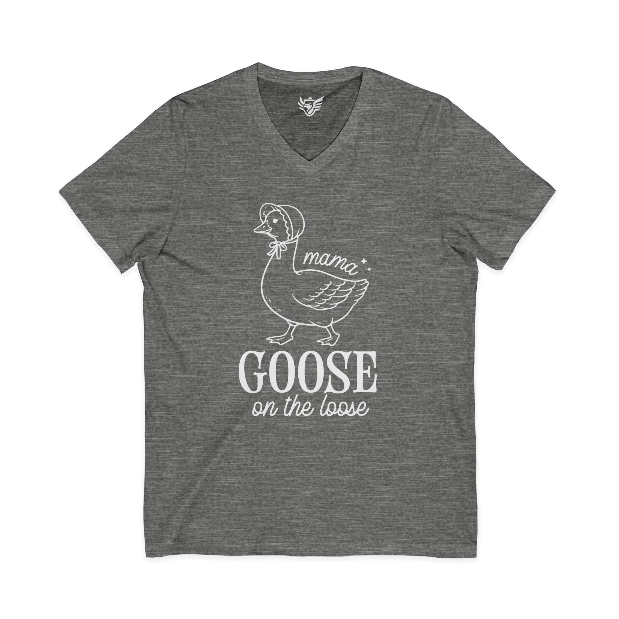 Mama Goose on the Loose Jersey Short Sleeve V-Neck Tee