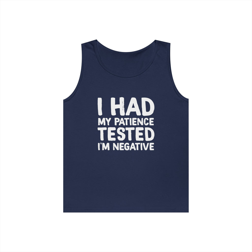 Negative For Patience Heavy Cotton Tank Top
