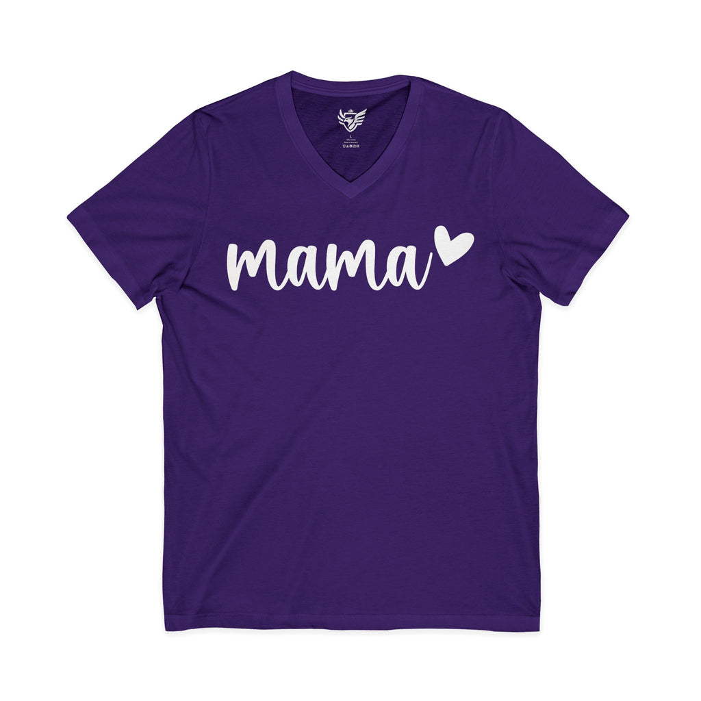 Mama Jersey Short Sleeve V-Neck Tee