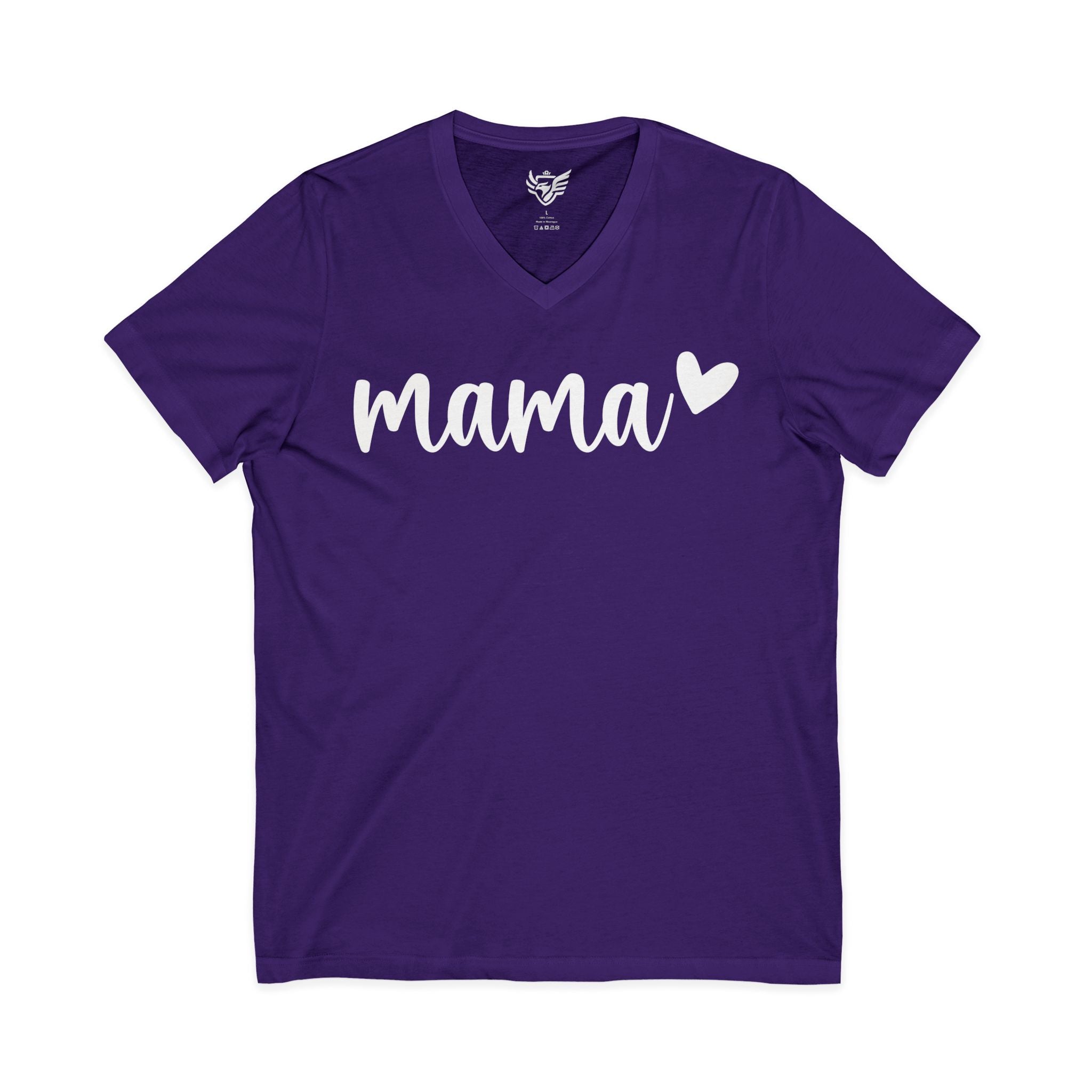 Mama Jersey Short Sleeve V-Neck Tee