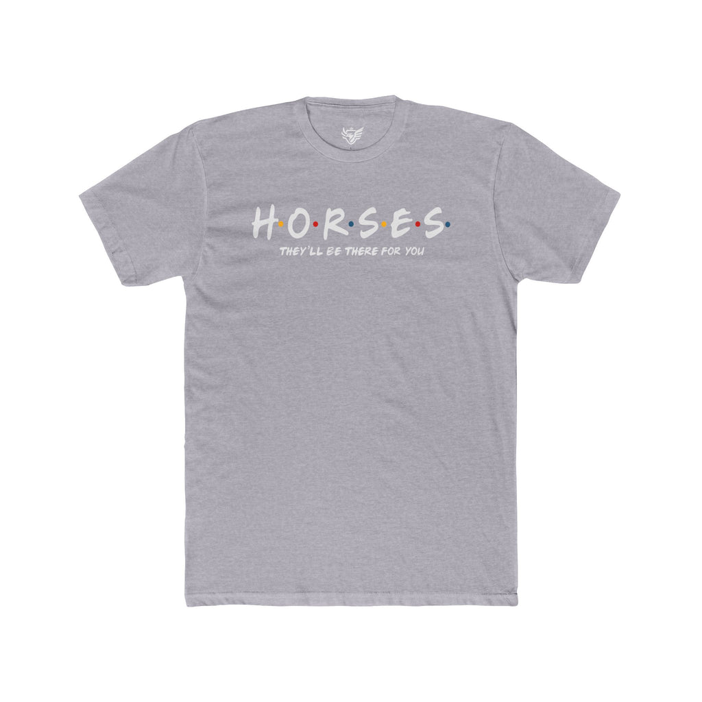 Horses, Friends Theme Cotton Crew Tee