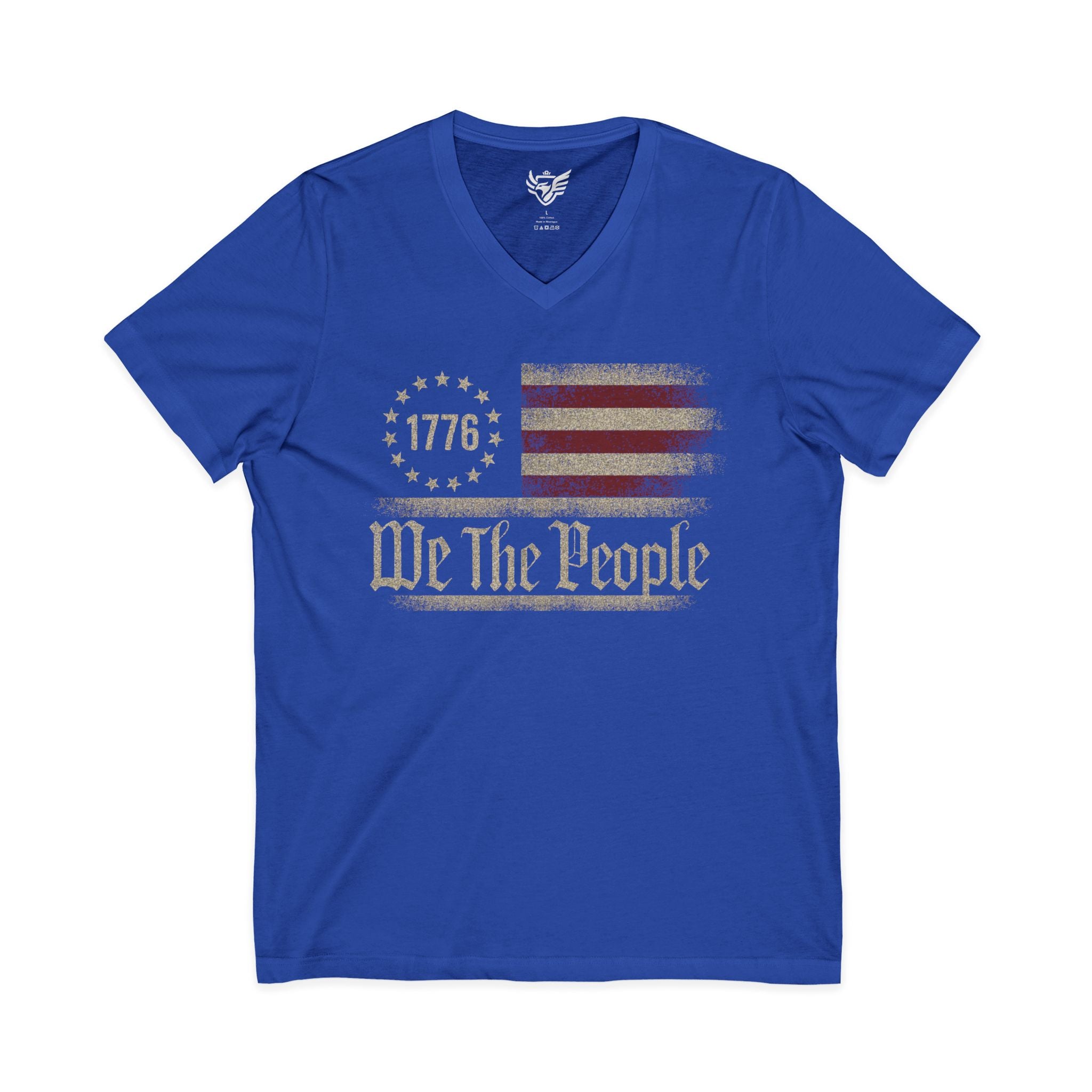 We The People Jersey Short Sleeve V-Neck Tee