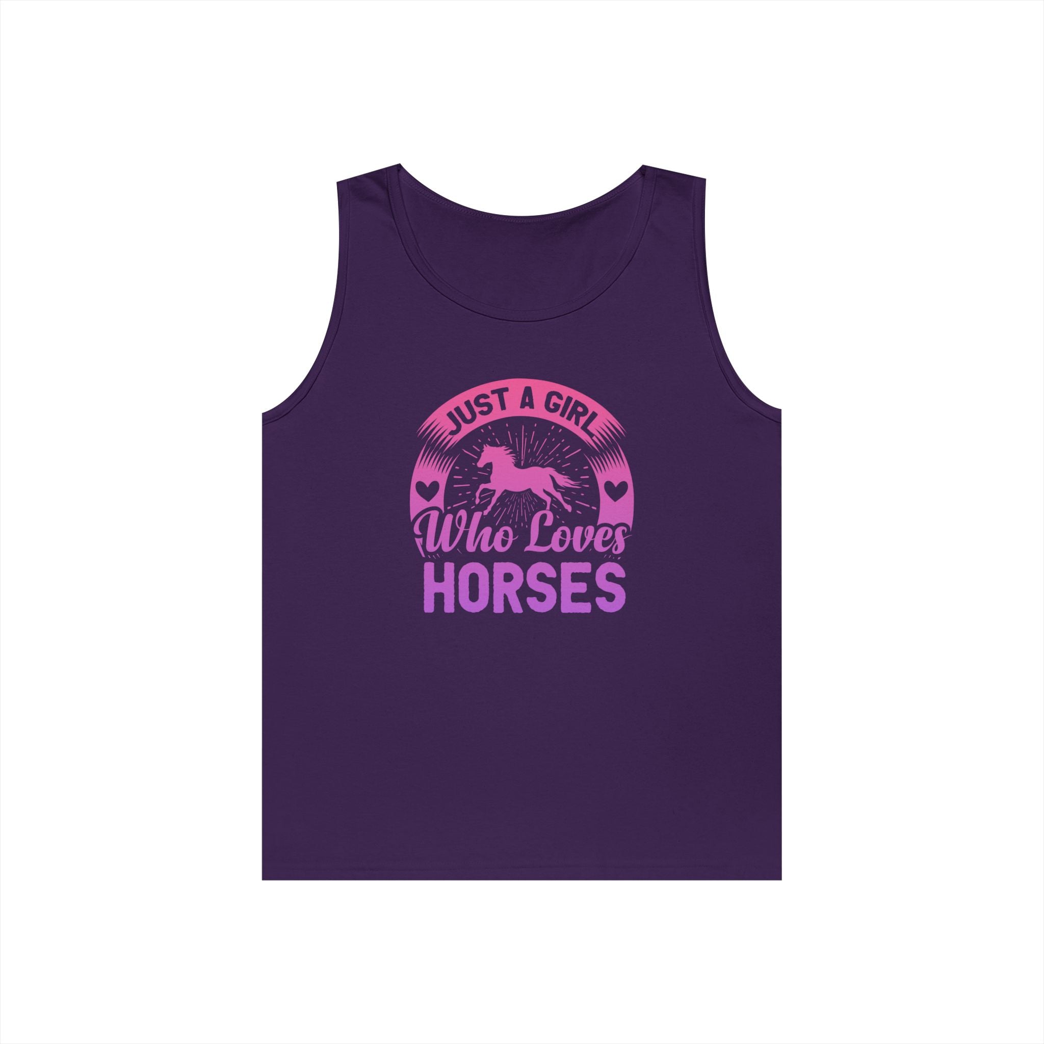Just a Girl Who Loves Horses Heavy Cotton Tank Top