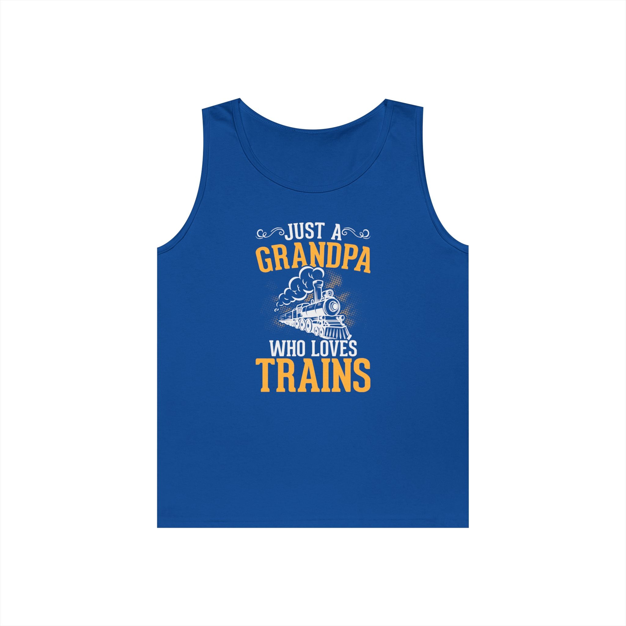Train Lover Grandpa Heavy Cotton Tank Top