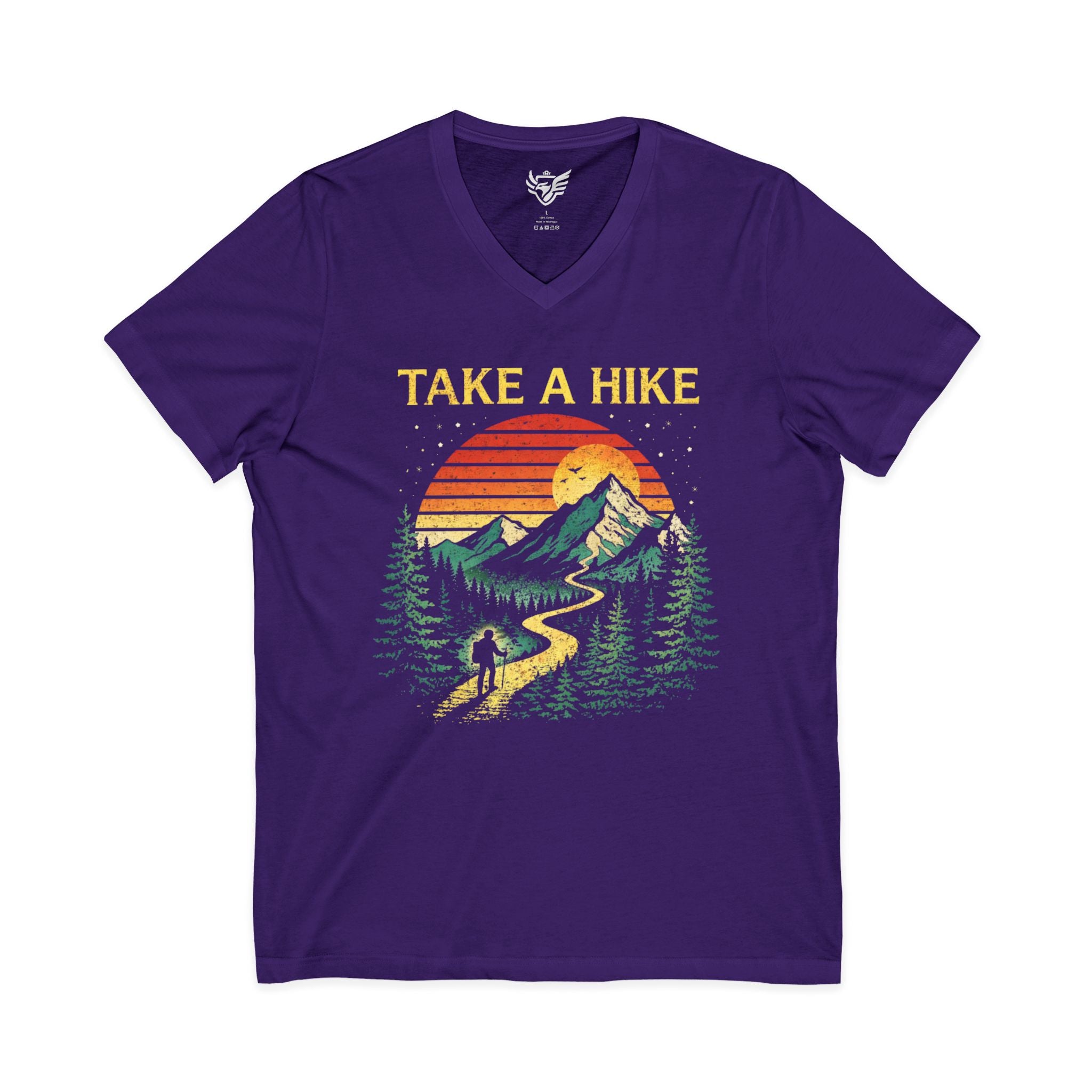 Take A Hike Jersey Short Sleeve V-Neck Tee