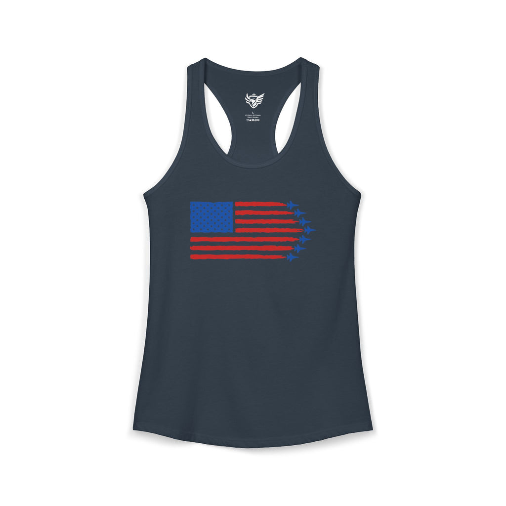 USA Jet Flag Ideal Racerback Tank