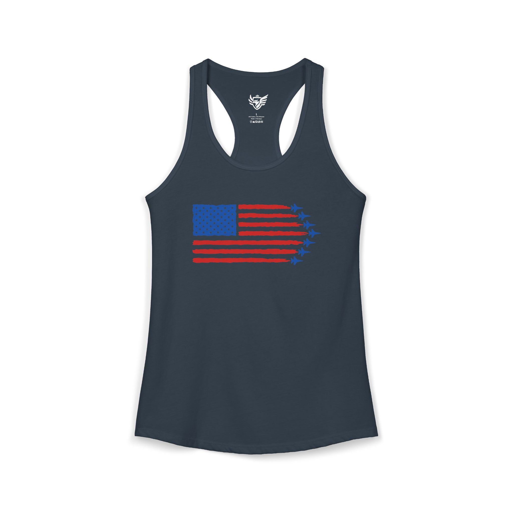 USA Jet Flag Ideal Racerback Tank