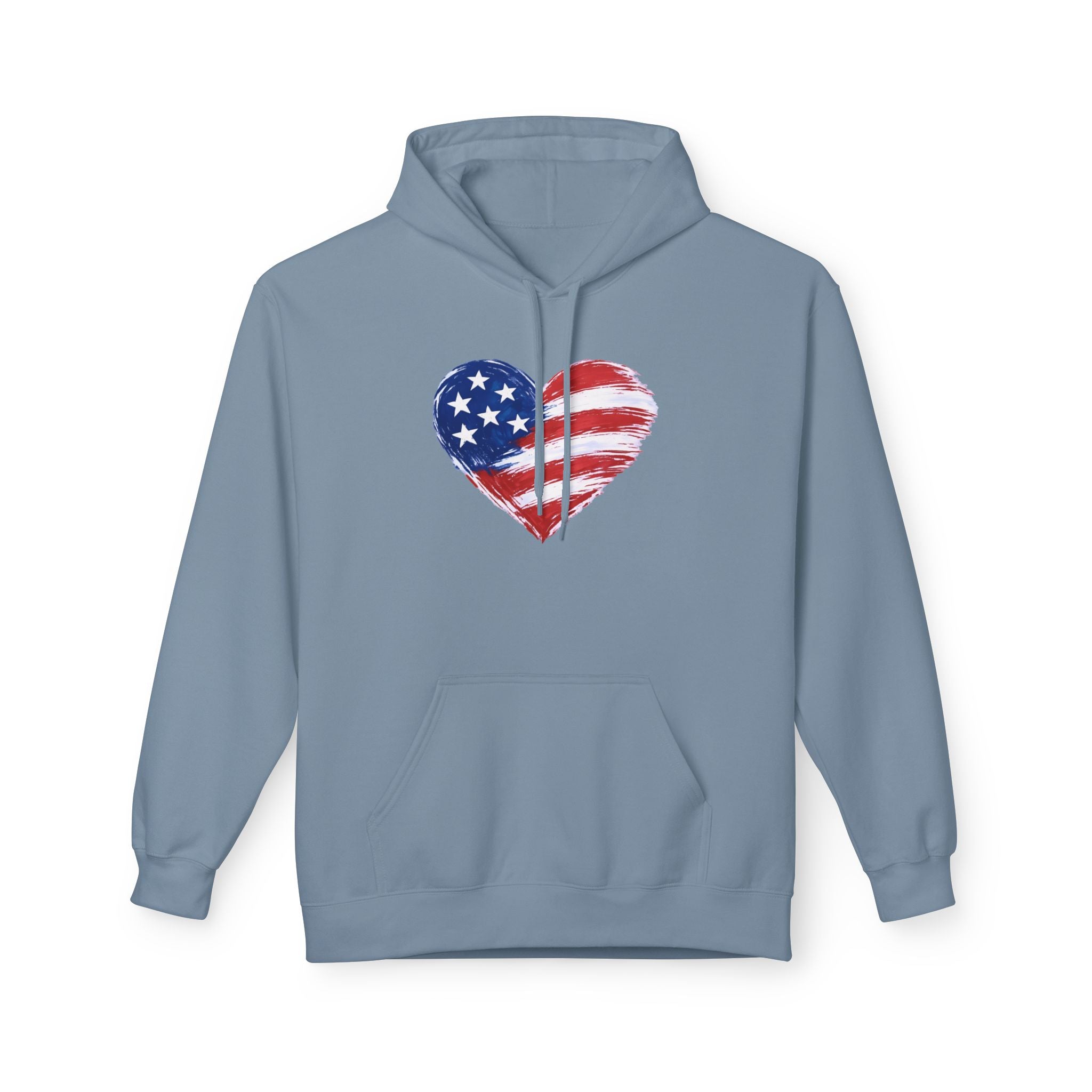 Heart Flag Midweight Softstyle Fleece Hoodie