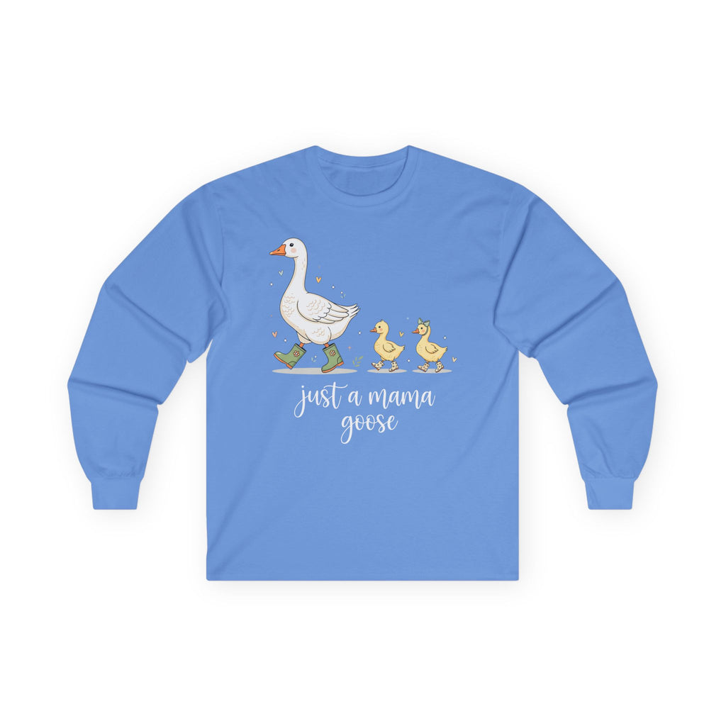 Just A Momma Goose Cotton Long Sleeve Tee