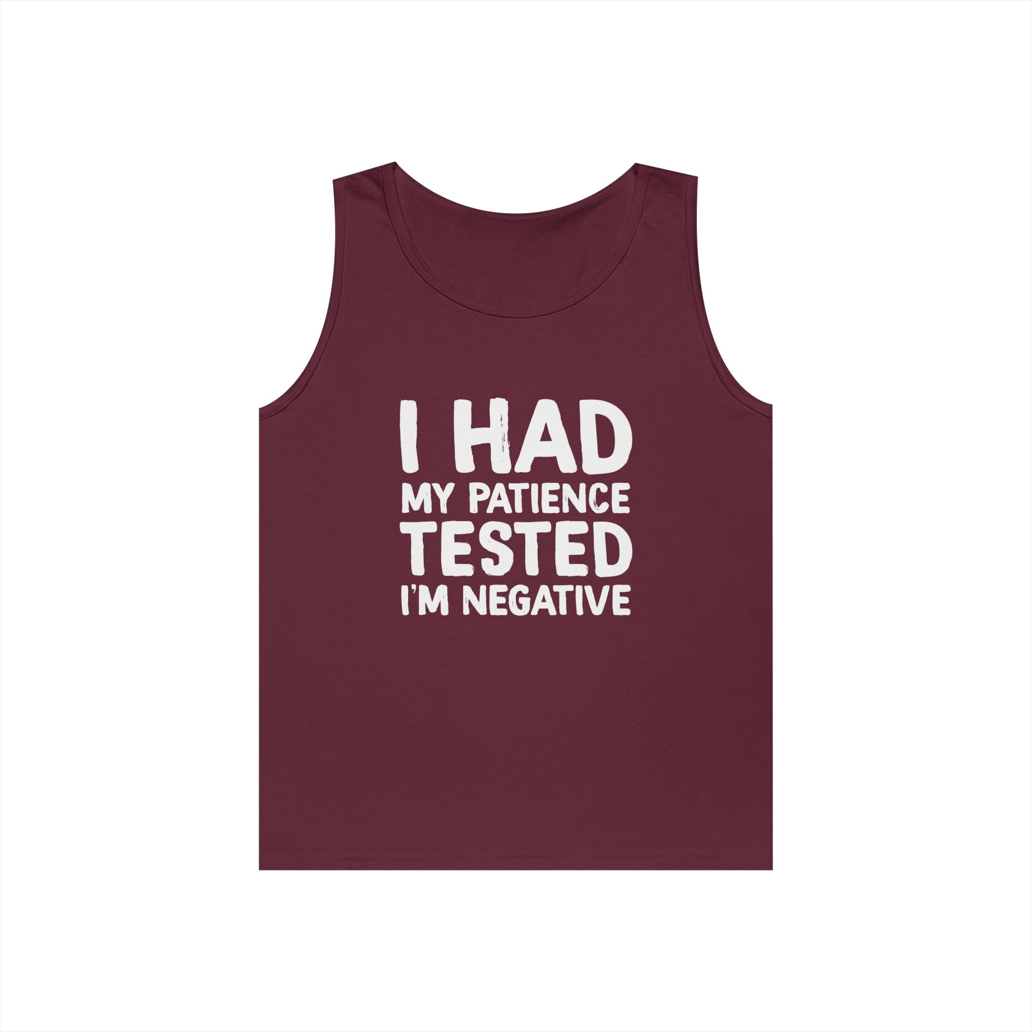 Negative For Patience Heavy Cotton Tank Top