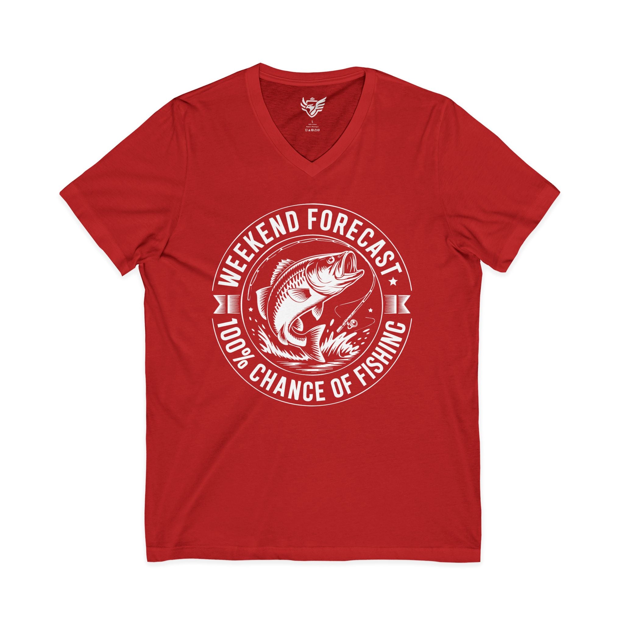 Weekend Forecast Jersey Short Sleeve V-Neck Tee