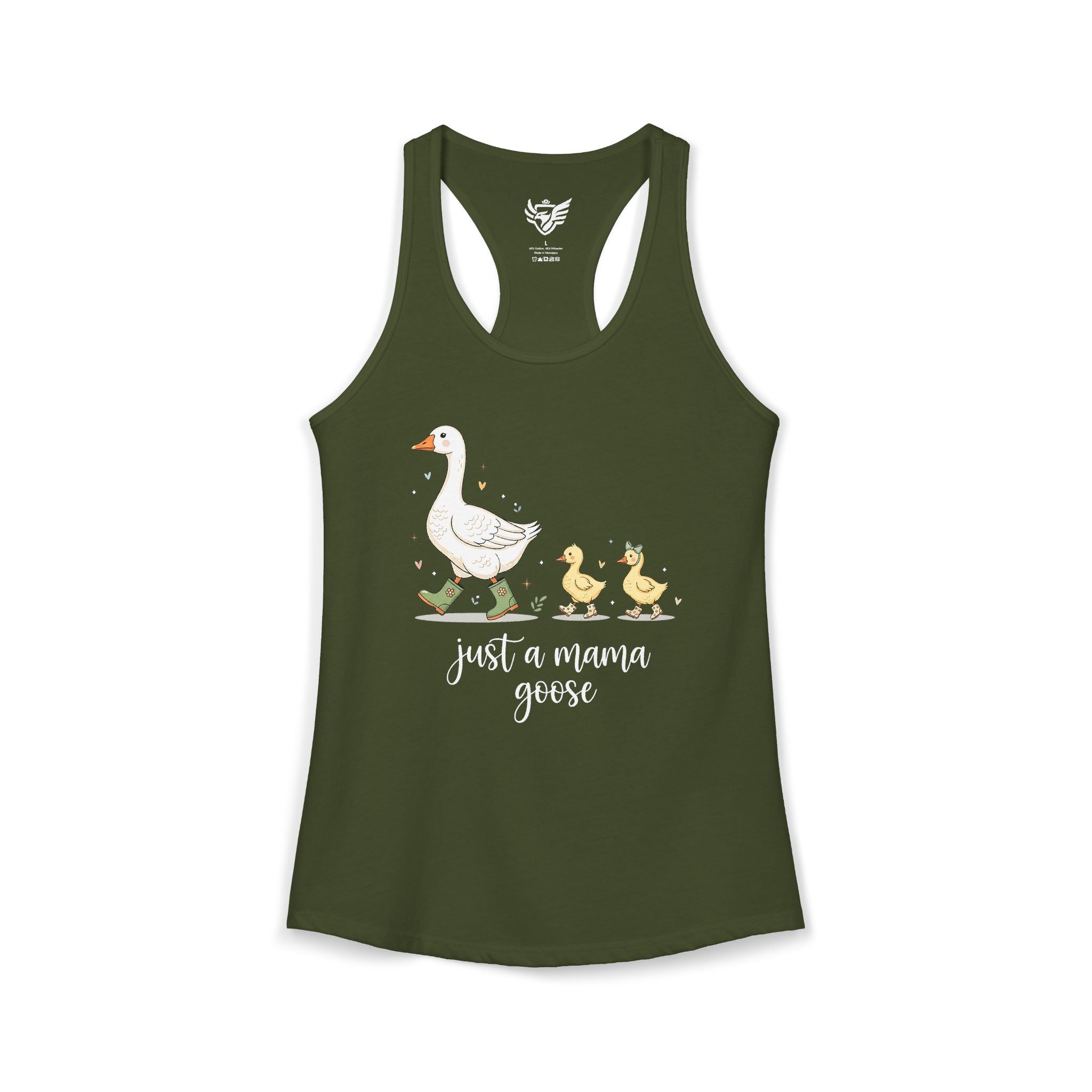 Just A Momma Goose Ideal Racerback Tank
