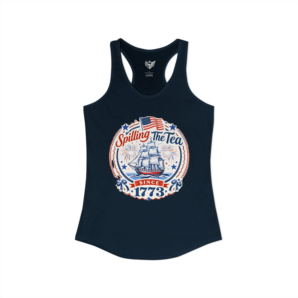 Spilling The Tea Ideal Racerback Tank
