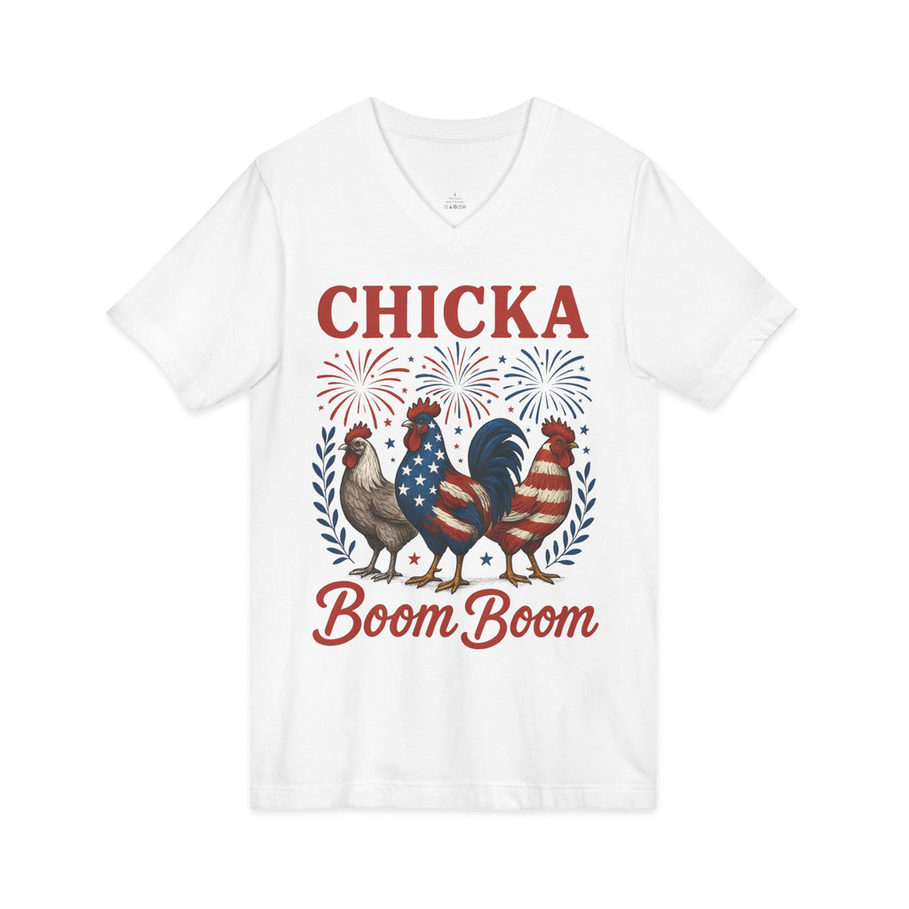 Chicka Boom Boom Jersey Short Sleeve V-Neck Tee