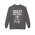Crazy Pickleball Lady Midweight Softstyle Fleece Crewneck Sweatshirt