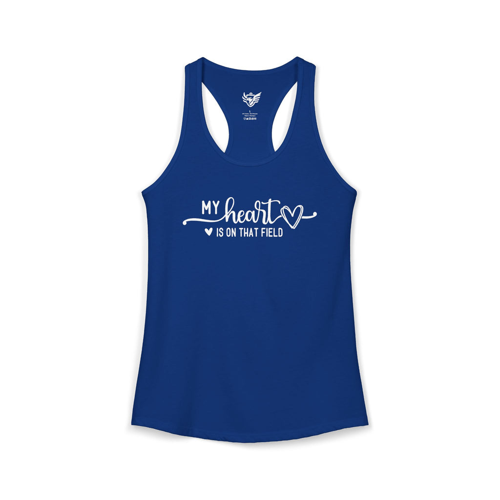 My Heart is on that Field Ideal Racerback Tank