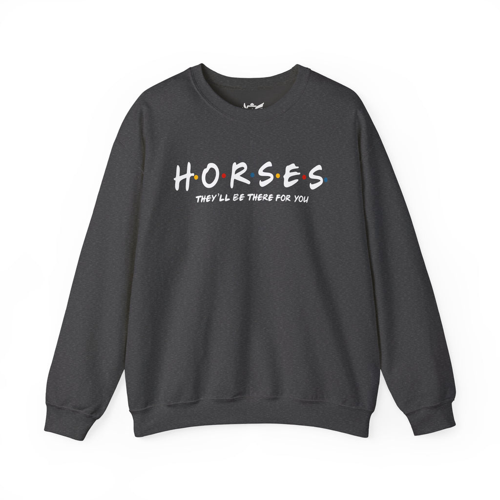 Horses, Friends Theme Heavy Blend™ Crewneck Sweatshirt