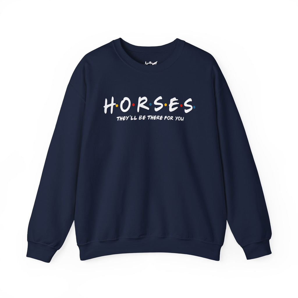 Horses, Friends Theme Heavy Blend™ Crewneck Sweatshirt