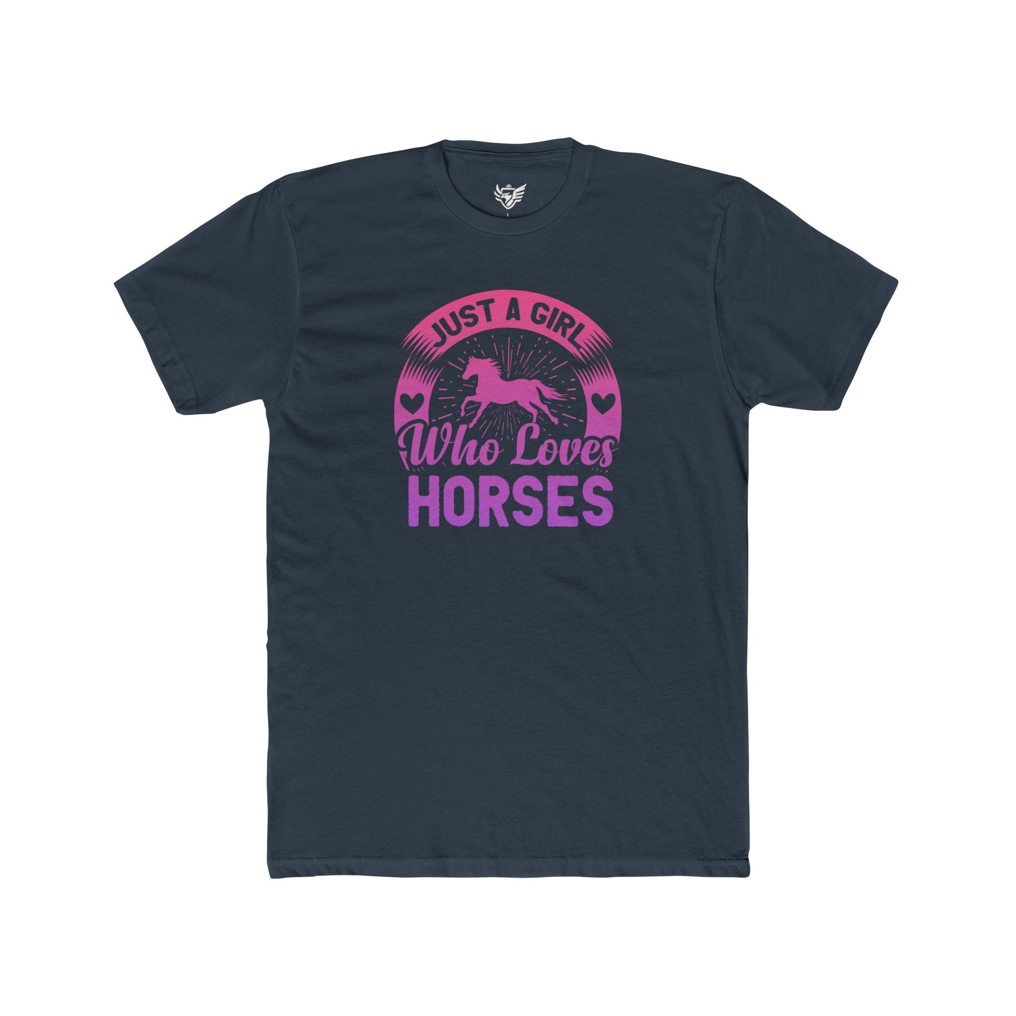 Just a Girl Who Loves Horses Cotton Crew Tee